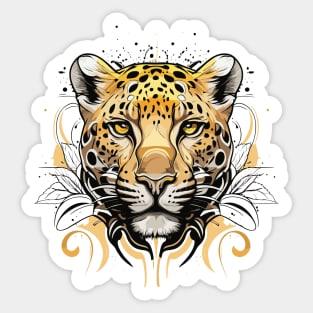 Graffiti Paint Leopard Creative Sticker